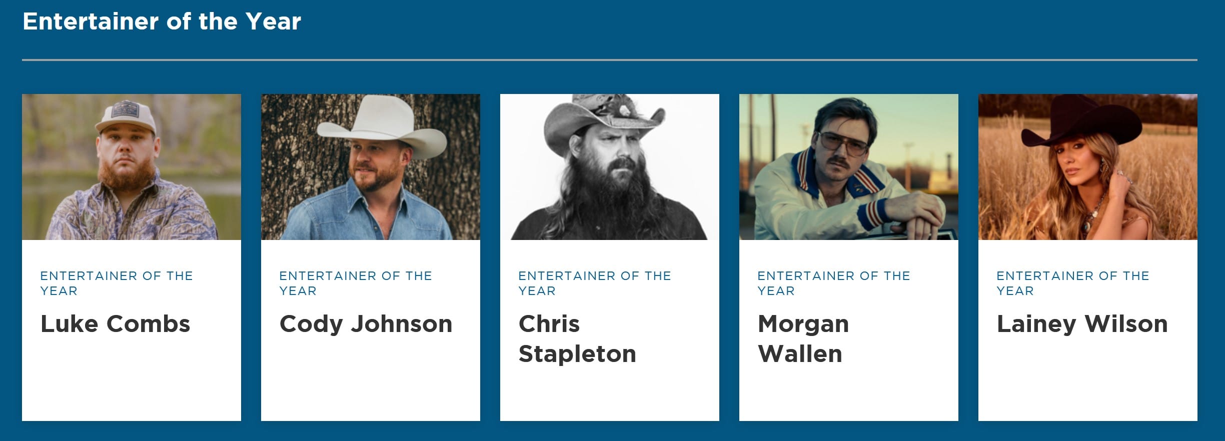 Entertainer of the Year Nominees 2025