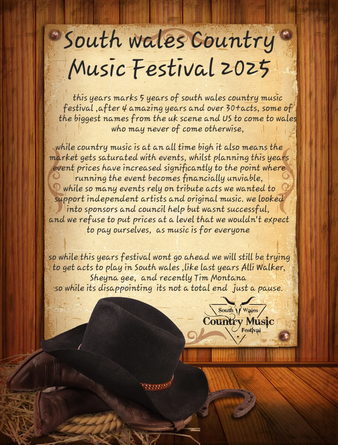 South Wales Country Music Festival Announces 2026 Pause
