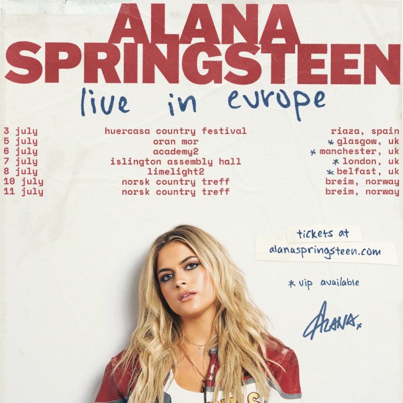 Alana Springsteen Live in Europe: UK Tour