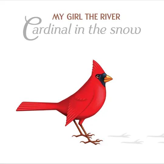 A red bird with a black beak