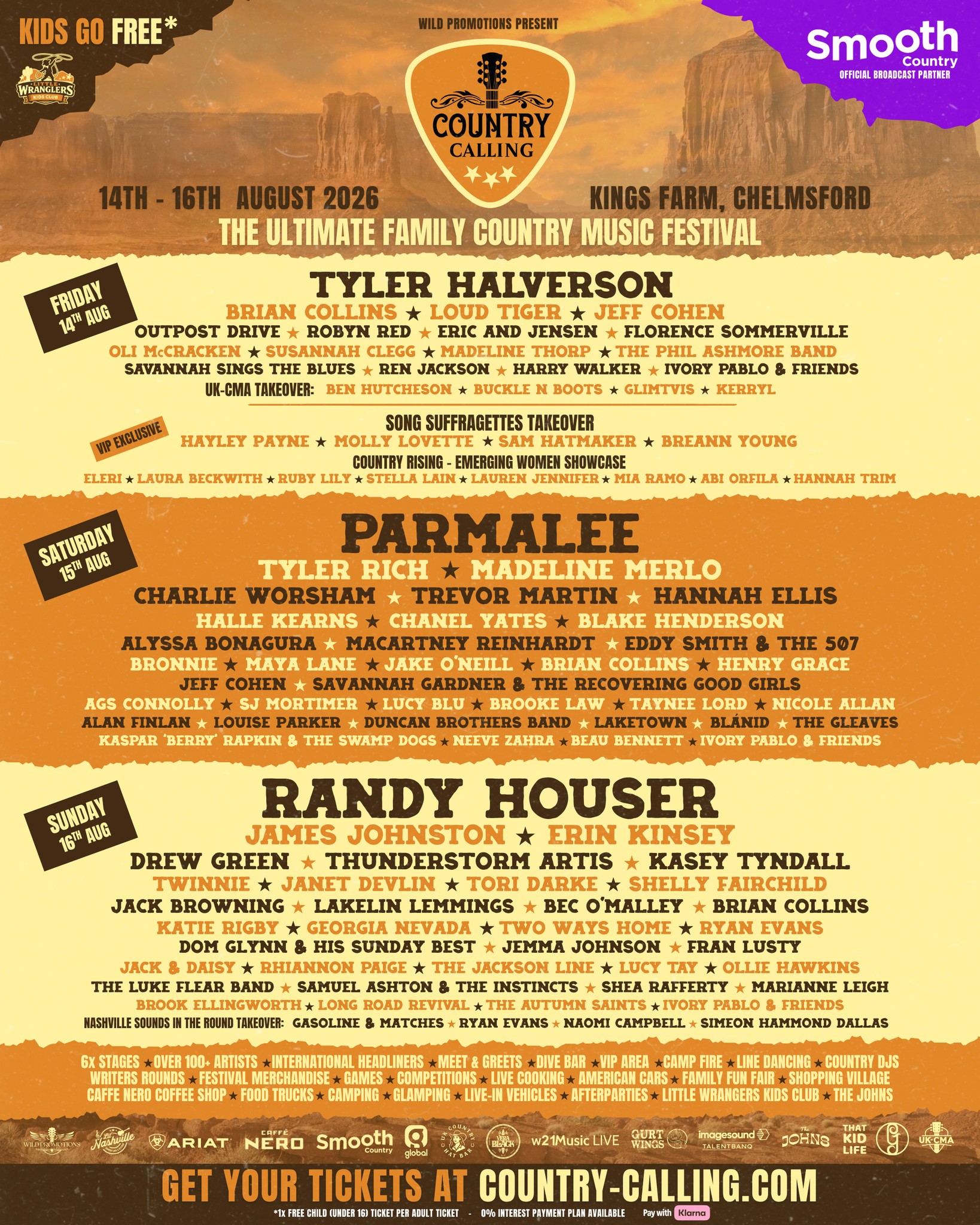 Country Calling 2026 Lineup Poster