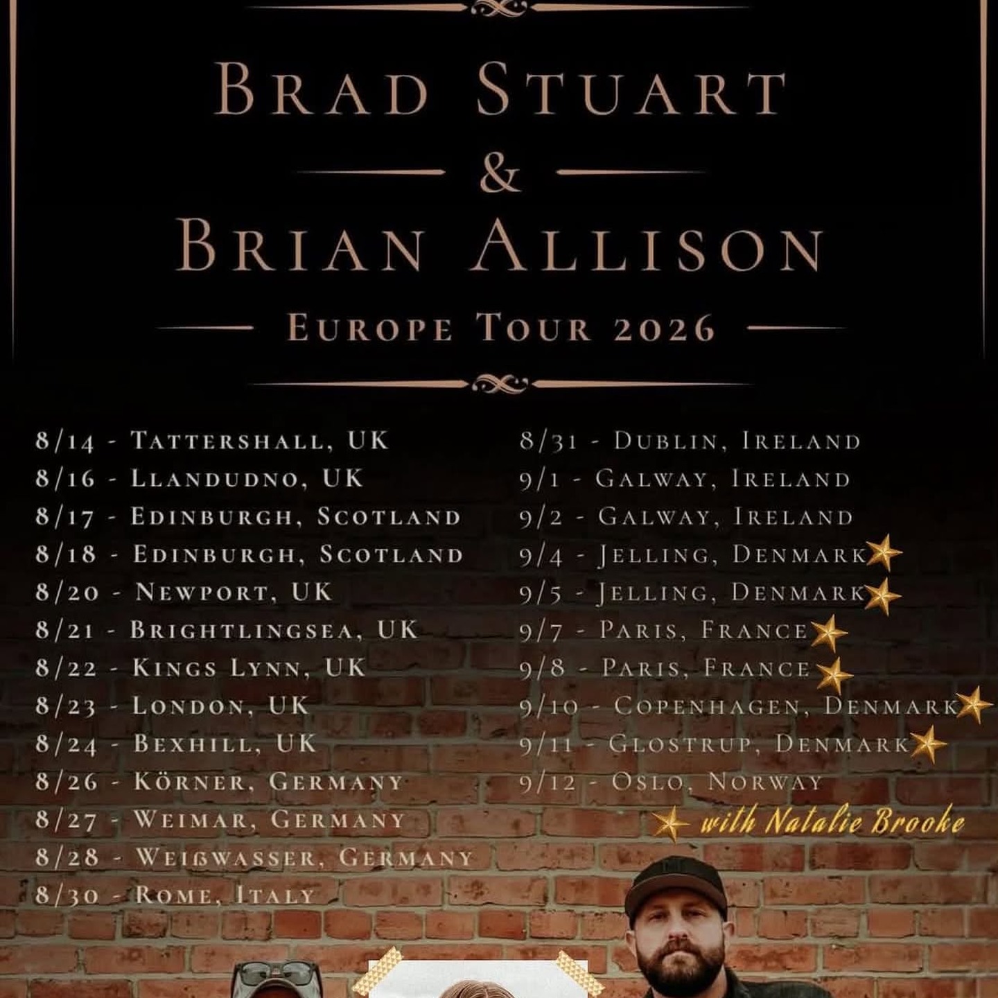 Brad Stuart & Brian Allison Europe Tour 2026