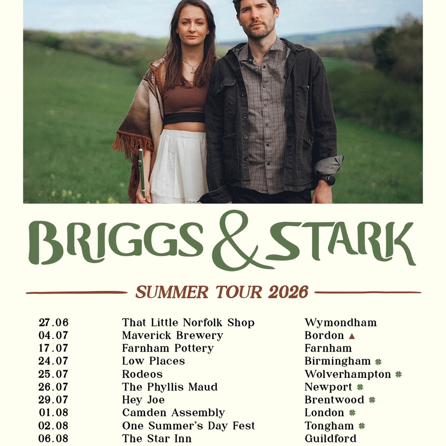 Briggs & Stark – SUMMER TOUR 2026