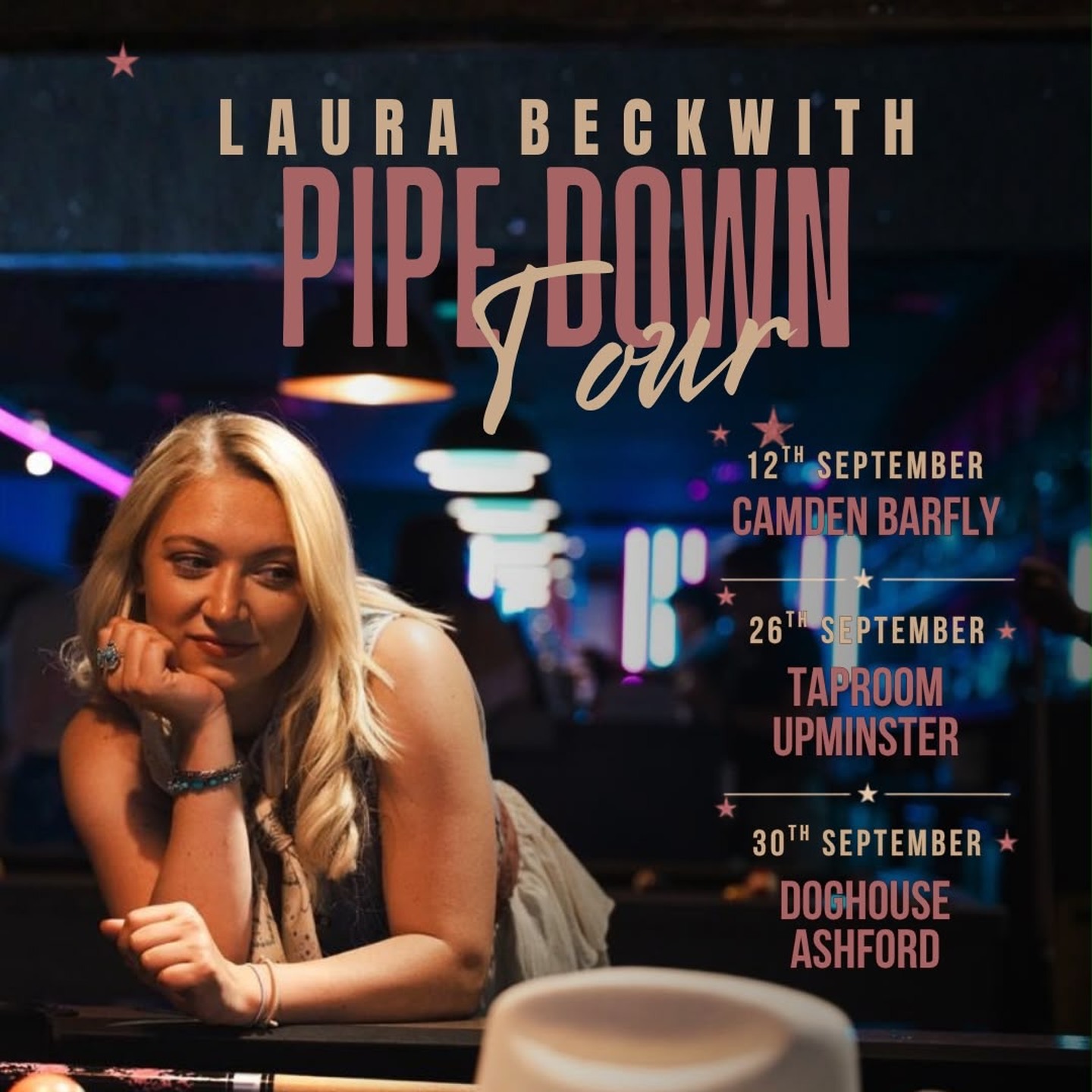 Laura Beckwith – PIPE DOWN Tour 2026