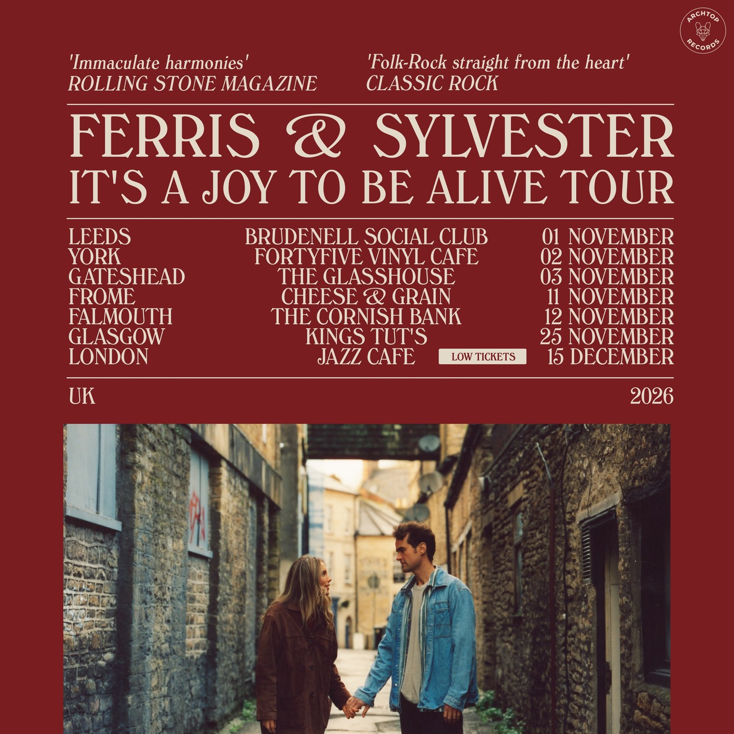 Ferris and Sylvester – It's A Joy To Be Alive Tour 2026