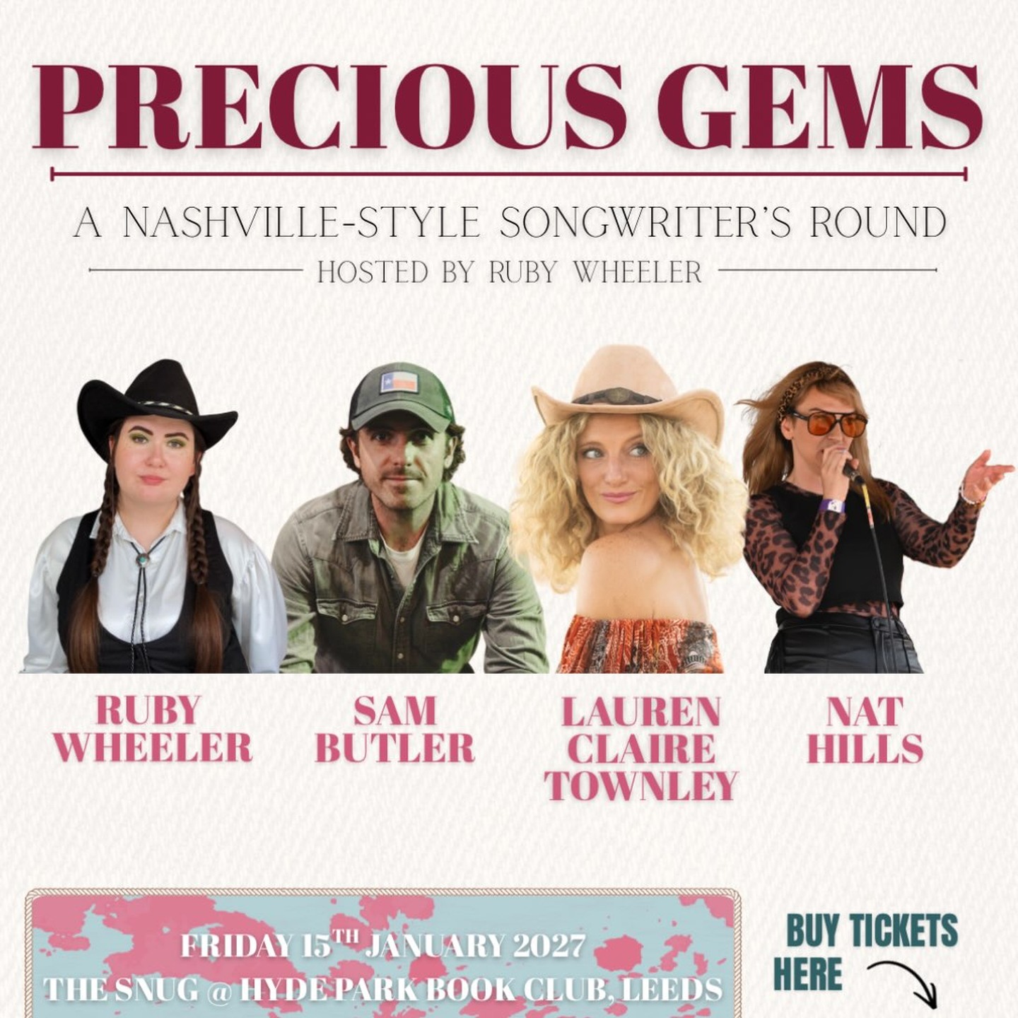 Lauren Claire Townley, Nat Hills, Ruby Wheeler & Sam Butler Live at Hyde Park Book Club, Leeds