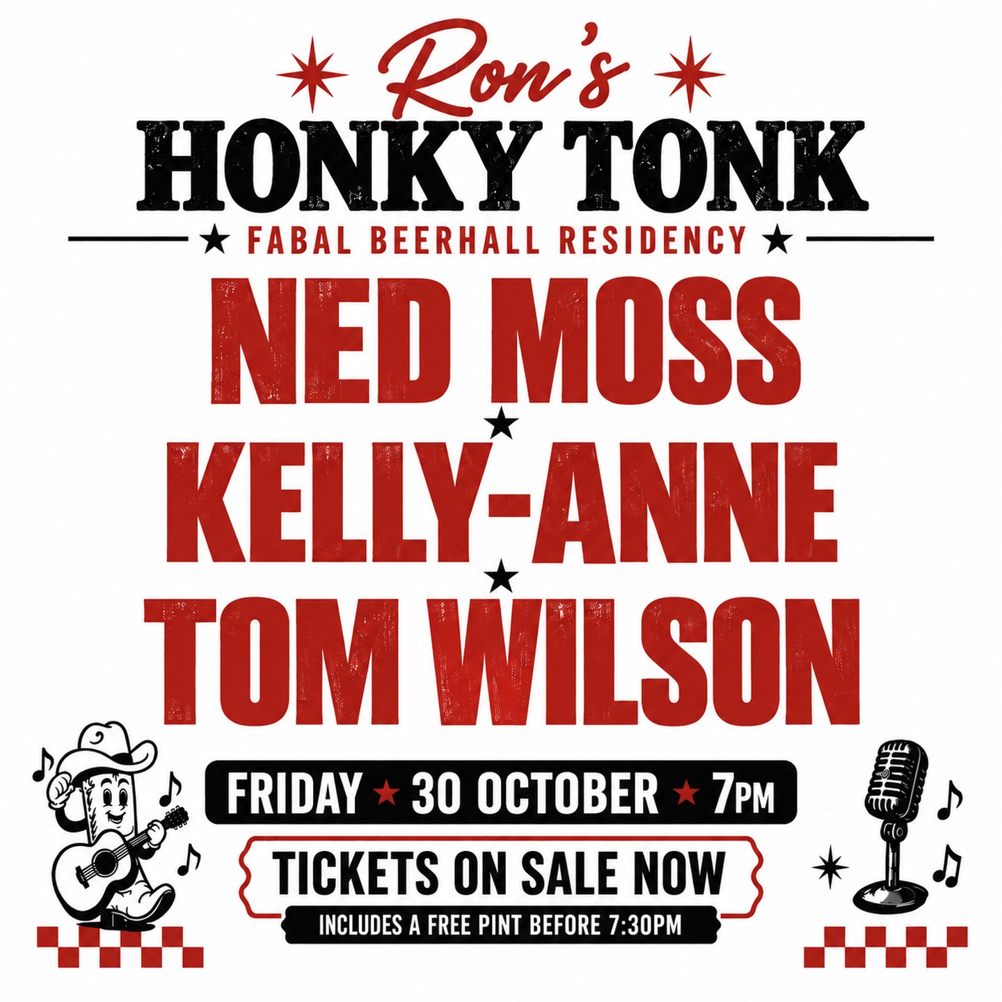 Kelly-Anne, Ned Moss & Tom Wilson Live at Ron’s Honky Tonk, London